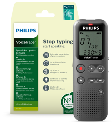 VoiceTracer Audio Recorder with speech recognition software