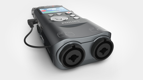 XLR and line-in connectors to record from external instruments and sound sources