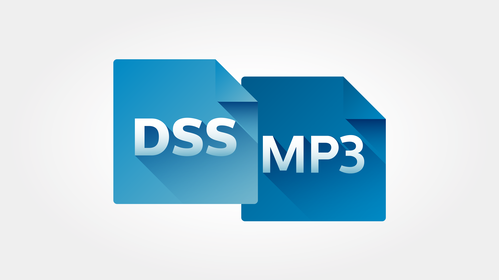 High recording quality in DSS and MP3 format
