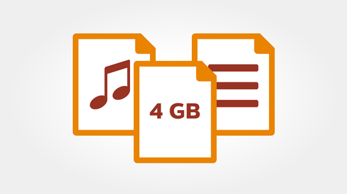 4 GB built in for extra long recording hours