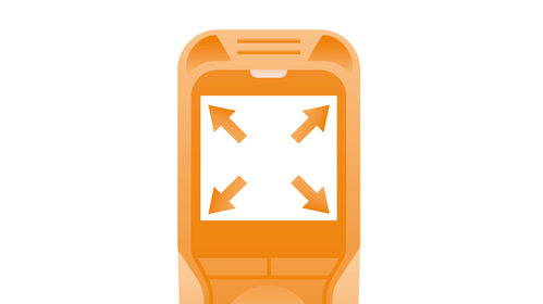 Large display for clear recording status information